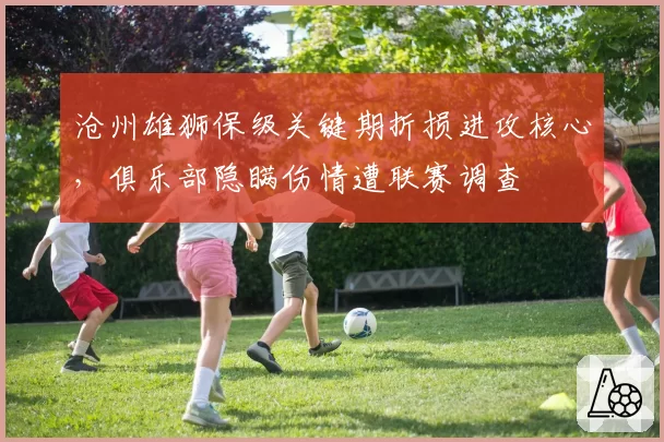 沧州雄狮保级关键期折损进攻核心，俱乐部隐瞒伤情遭联赛调查